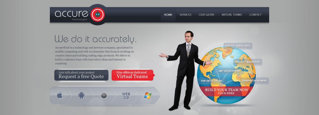AccureTech-2011 Website design