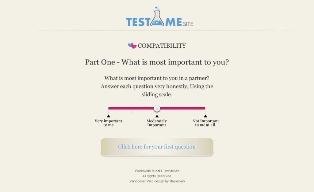 TestMe  - Online compatibility testing - Website Design
